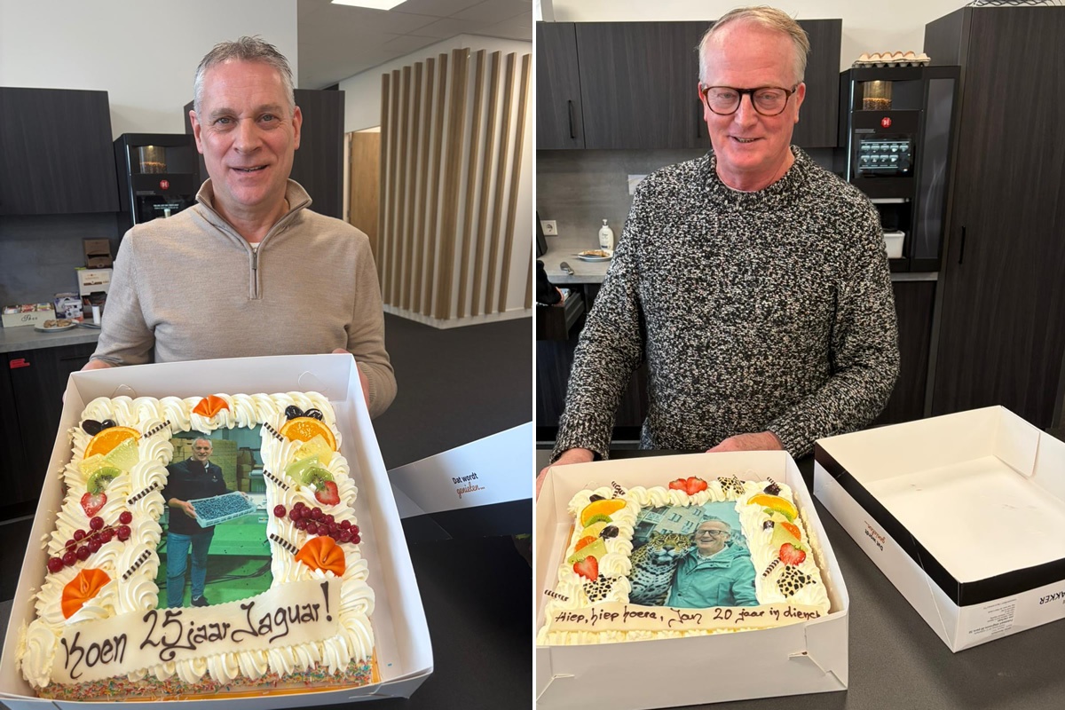Twee jubilarissen bij Jaguar the fresh company