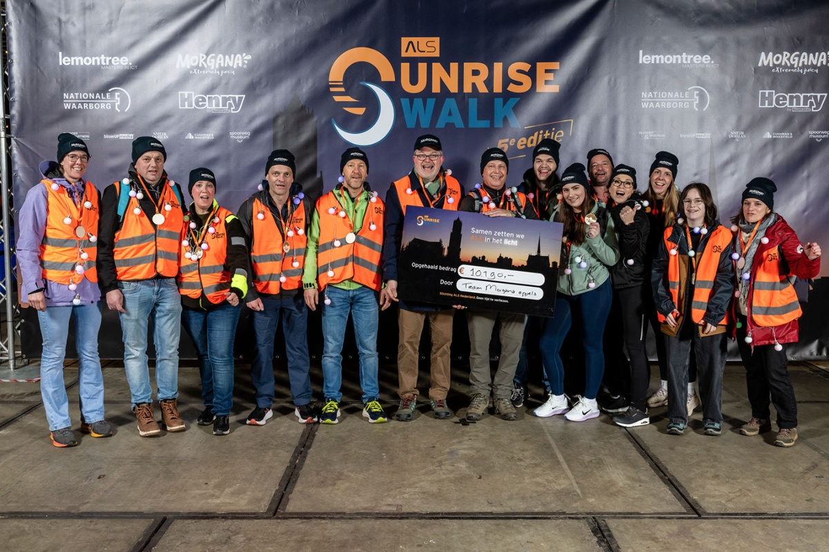Team Morgana Appels haalt €10.685 op voor de strijd tegen ALS tijdens ALS Sunrise Walk
