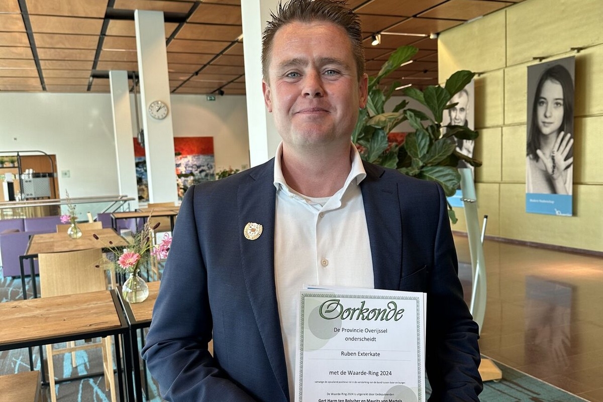 Ruben Exterkate wint Waarde-Ring 2024 in Overijssel