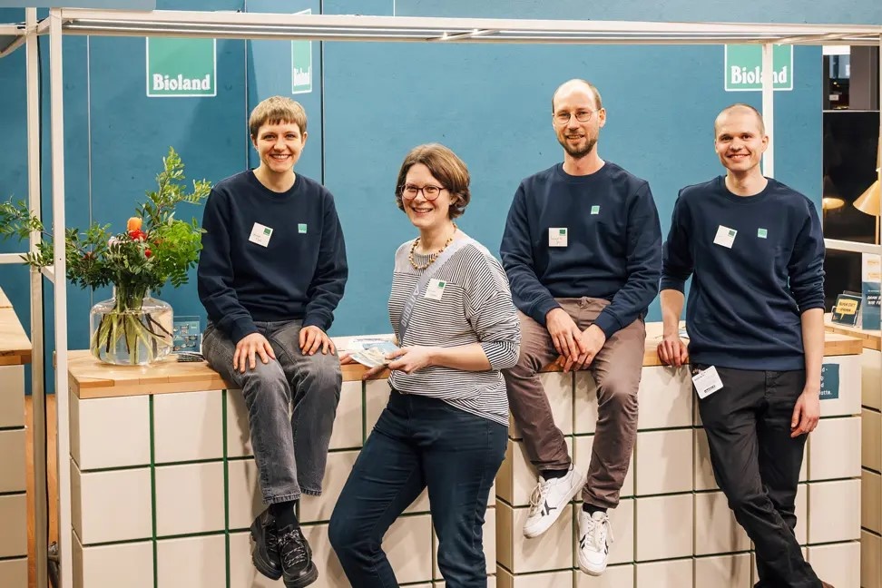 Stand Bioland samen met Lidl, Kaufland en Honigtreu bij Groene Week 2026 in Berlijn
