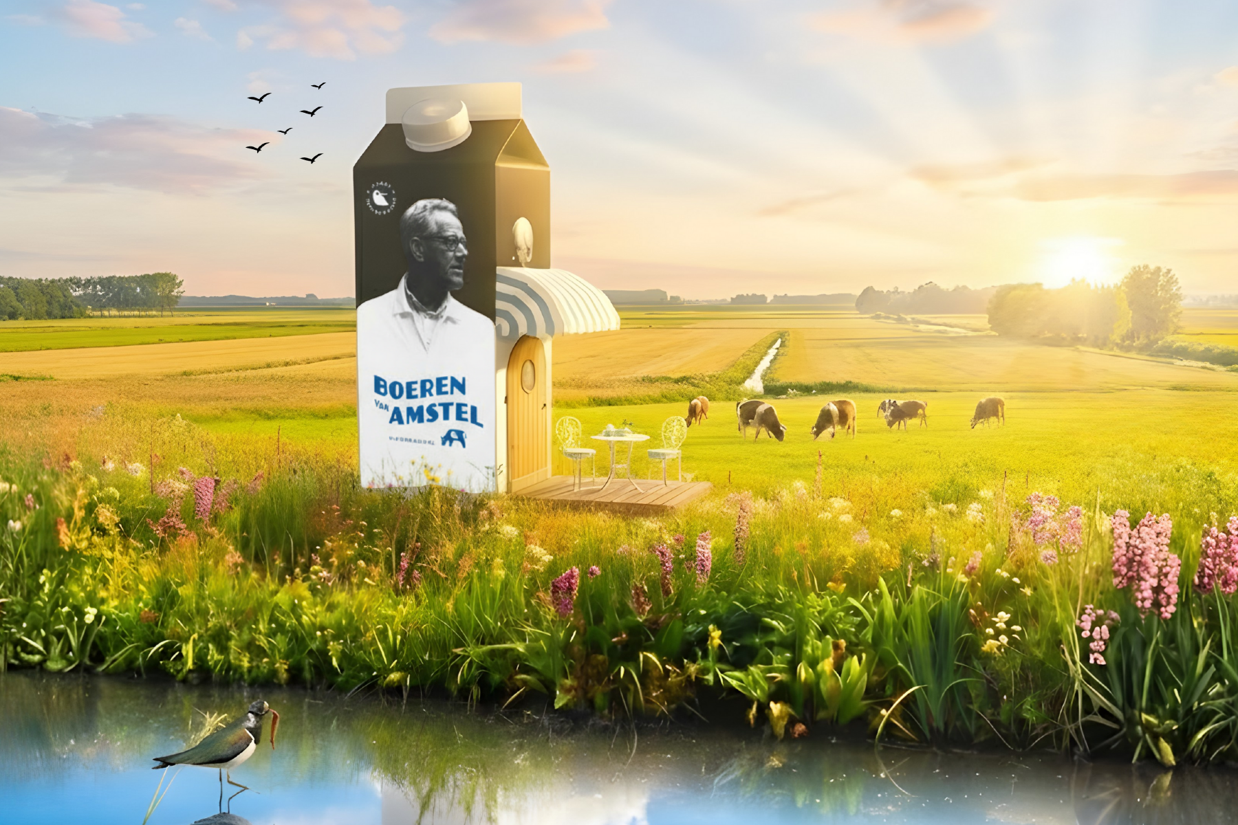 Melk- en natuurliefhebbers kunnen deze lente overnachten in een melkpak