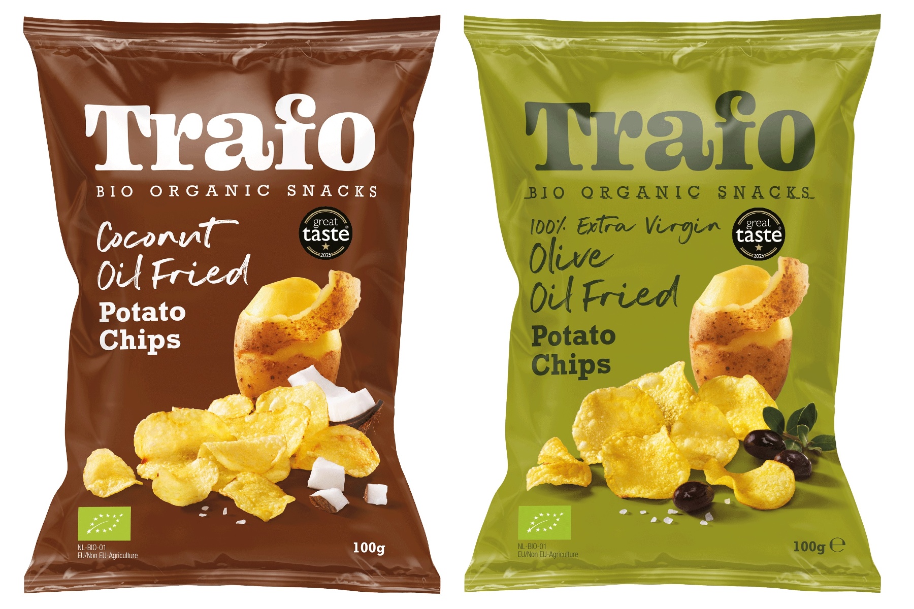 Twee varianten van Trafo's bio-chips bekroond bij Great Taste Awards