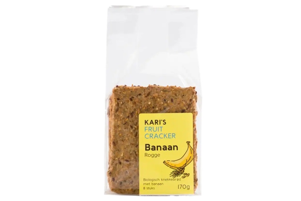 Introductie van zoete cracker, gemaakt met afgekeurde biobananen