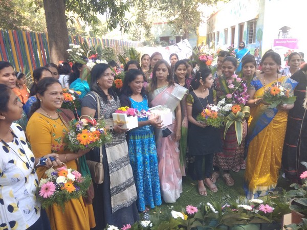 India: Flower arrangement demonstration on the International Women's