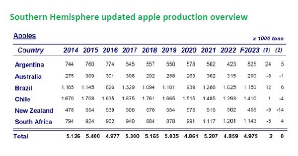 Southern Hemisphere apple and pear crop forecast revised downward following severe weather events - Vimarsana News