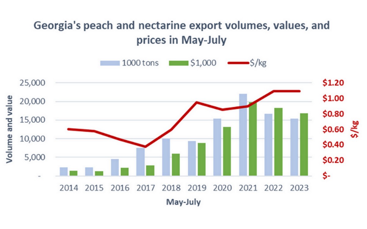 Peach and nectarine harvest update from Georgia: farmers' views and export statistics - Vimarsana News