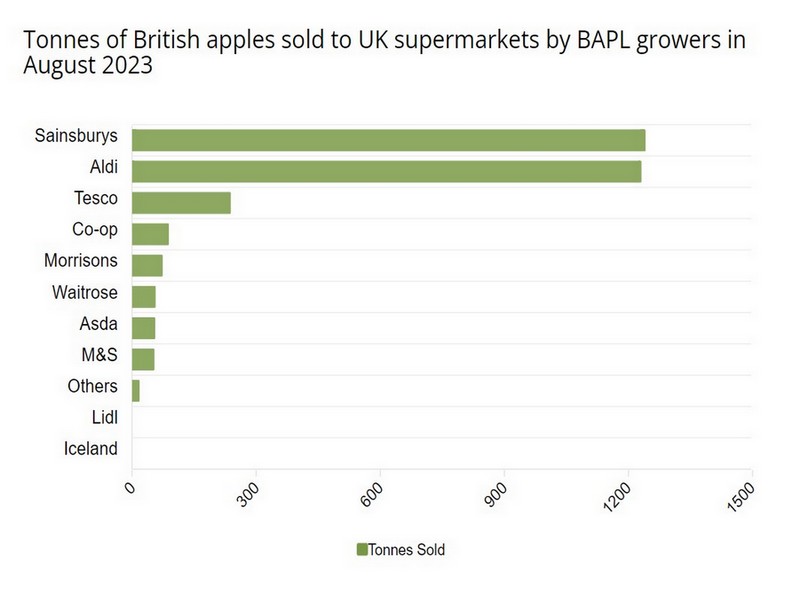 Sainsbury's largest purchaser of British apples sold to UK supermarkets by BAPL growers in August 2023 - Vimarsana News