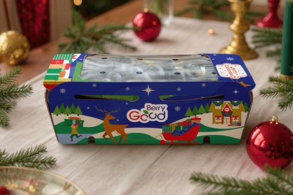 Internationale primeur: blauwe bessen als ‘gezonde zoete’ kerstoptie in duurzame verpakking voor Europa