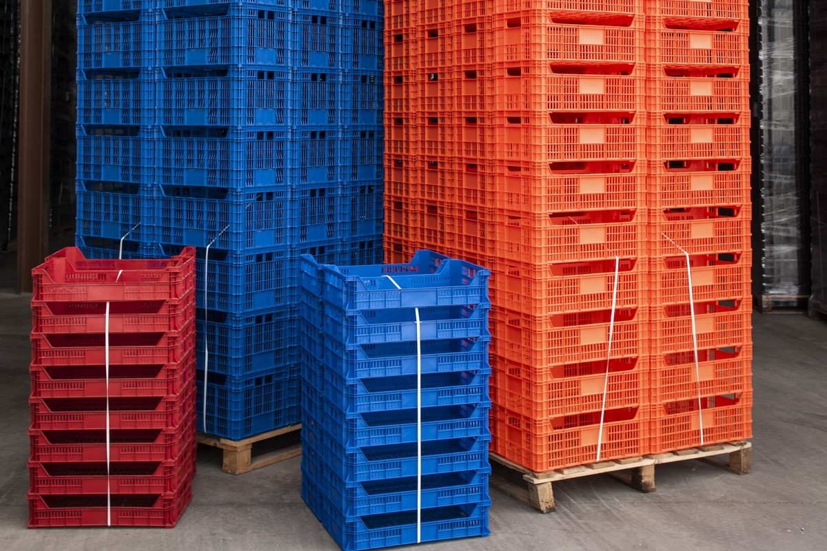 Plastic krat kan vele malen worden hergebruikt