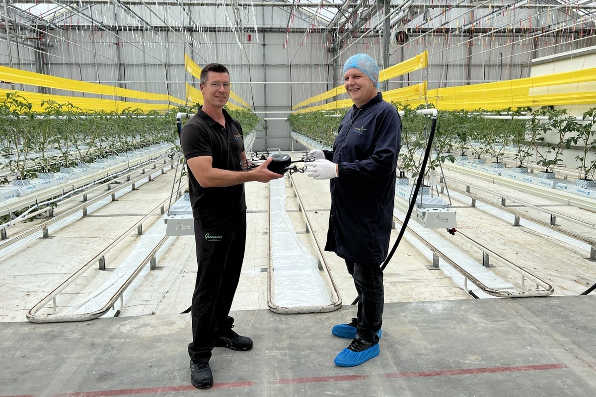 Crop monitoring drones fly through Tomatoworld greenhouse