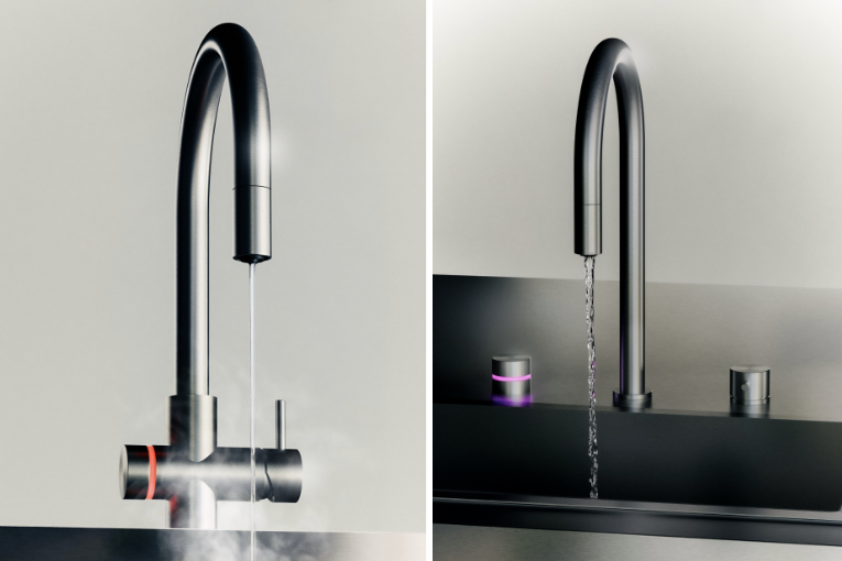 QuadroDesign Idealaqua+: keukenkraan met kokend, gekoeld en bruisend water